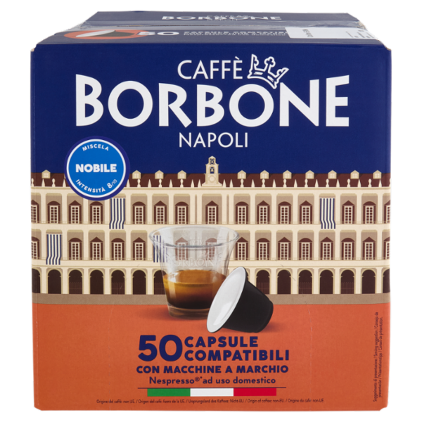 Caffè Borbone Miscela Nobile Capsule Compatibili Nespresso* ad uso domestico 50 x 5 g