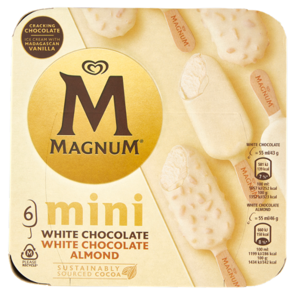 Magnum mini White Chocolate White Chocolate Almond 6 gelati 267 g