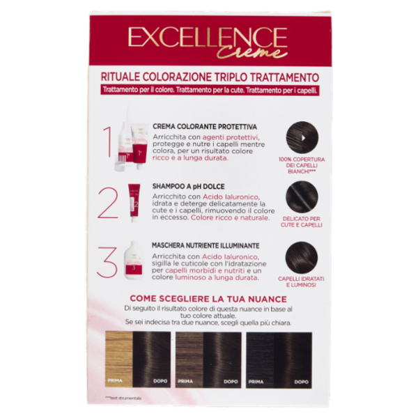 L'Oréal Paris Excellence Creme Colorazione Triplo Trattamento 3 Castano Scuro