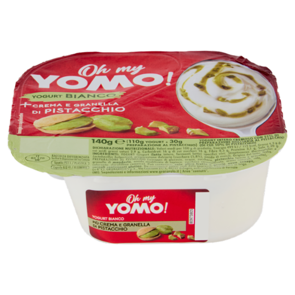 Oh my Yomo! Yogurt Bianco + Crema e Granella di Pistacchio 140 g