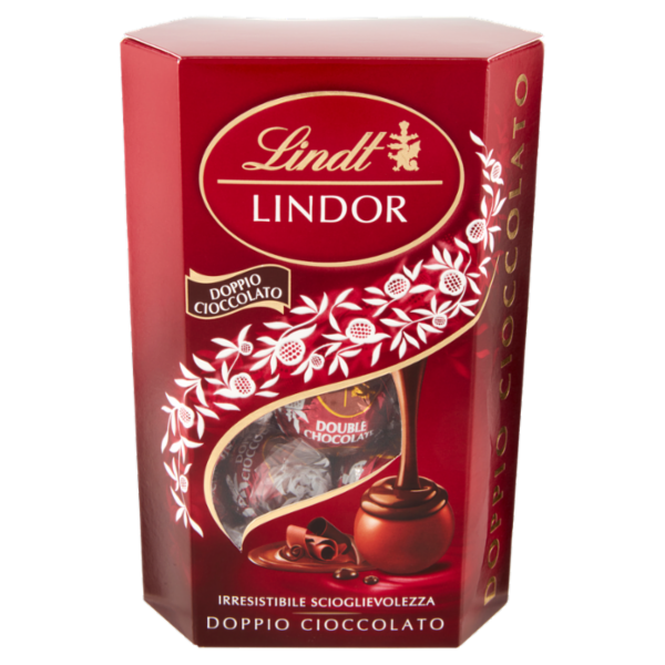 Lindt Cioccolatini Lindor Doppio Cioccolato Scatola 200 g
