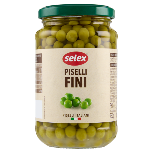 Selex Piselli Fini Lessati 360 g