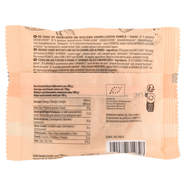 KoRo vegan Cookie Caramelised Almond Bio 50 g