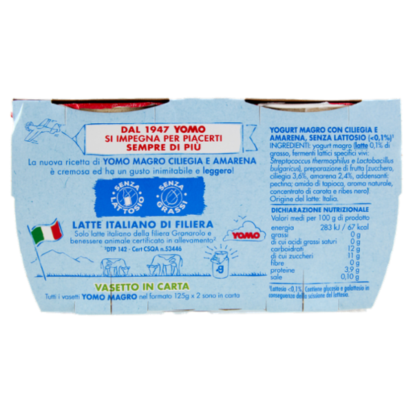 Yomo Zero Grassi Ciliegia e Amarena 2 x 125 g