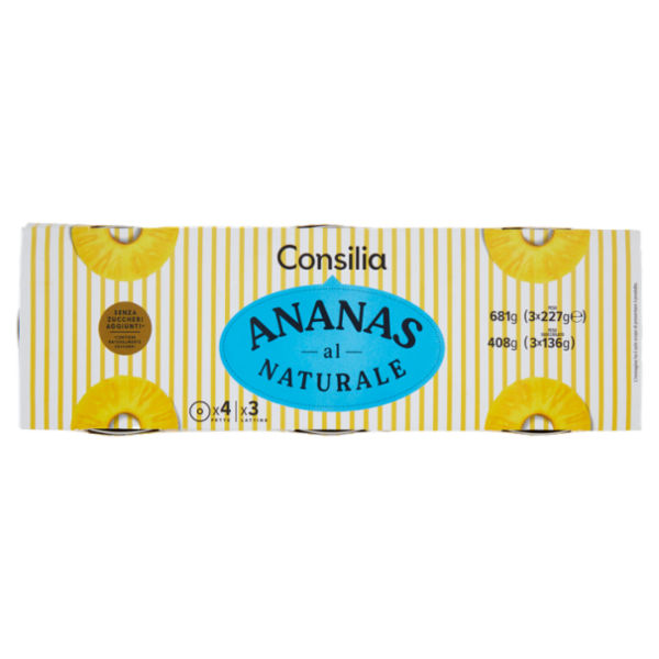 Consilia Saper Scegliere Ananas al naturale 3 x 227 g