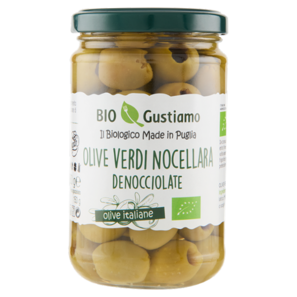 Bio Gustiamo Olive Verdi Nocellara Denocciolate 280 g