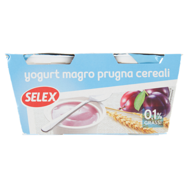 Selex Yogurt Magro Prugne e Cereali 2x125 g