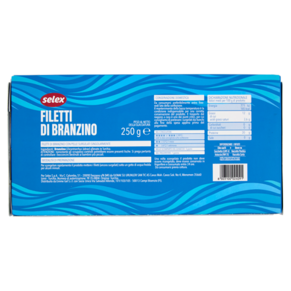 Selex Filetti di Branzino Surgelati 250 g
