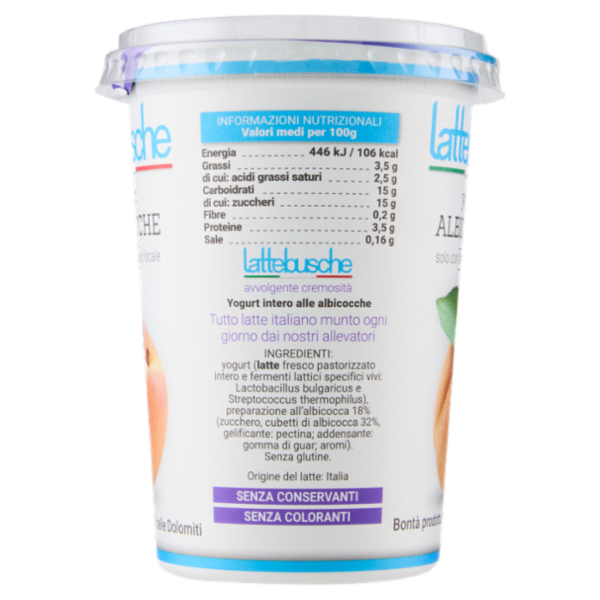 lattebusche yogurt Albicocche 500 g