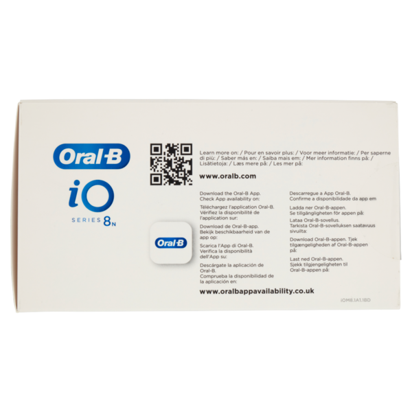 Oral-B iO-8N Spazzolino Elettrico Denti Ricaricabile Bianco con Custodia da Viaggio