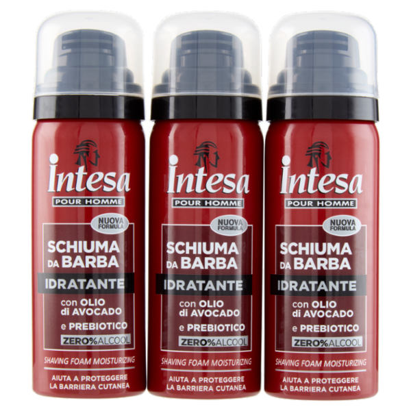 Intesa Pour Homme Schiuma da Barba Idratante 3 x 50 mL