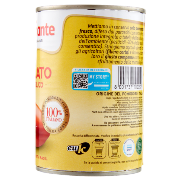 la fiammante il Pelato con Basilico 400 g