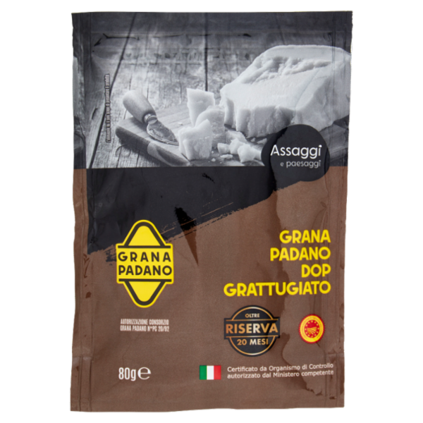 Assaggi e paesaggi Grana Padano DOP Grattugiato 80 g