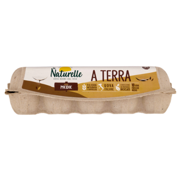 le Naturelle 10 Uova Fresche da Allevamento a Terra Medie