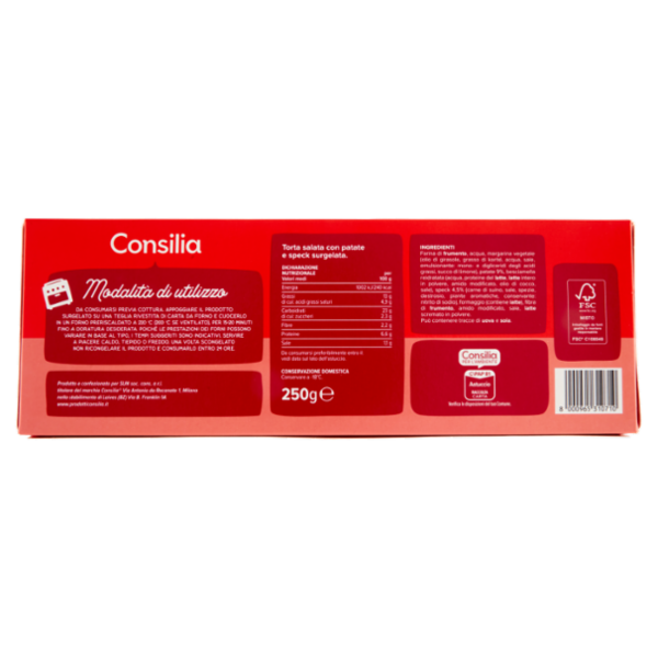 Consilia Rotolo Sfizioso Patate e Speck Surgelato 250 g