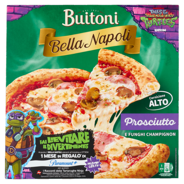 Buitoni Bella Napoli Prosciutto & Funghi Pizza surgelata 375g