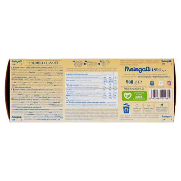 Melegatti 1894 D.co Melegatti Colomba Classica 900 g