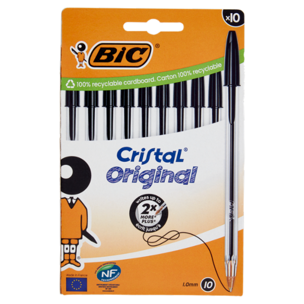 Bic Cristal Original Penna a sfera Nero 1.0mm 10 pz