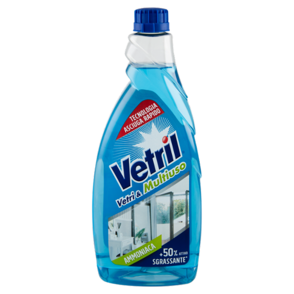 Vetril Vetri & Multiuso Ammoniaca Ricarica 650 ml