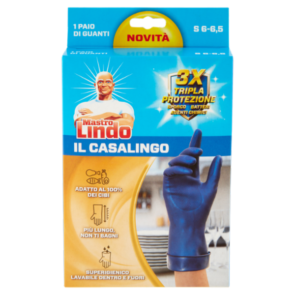 Mastro Lindo il Casalingo Guanti S 6-6,5 1 Paio