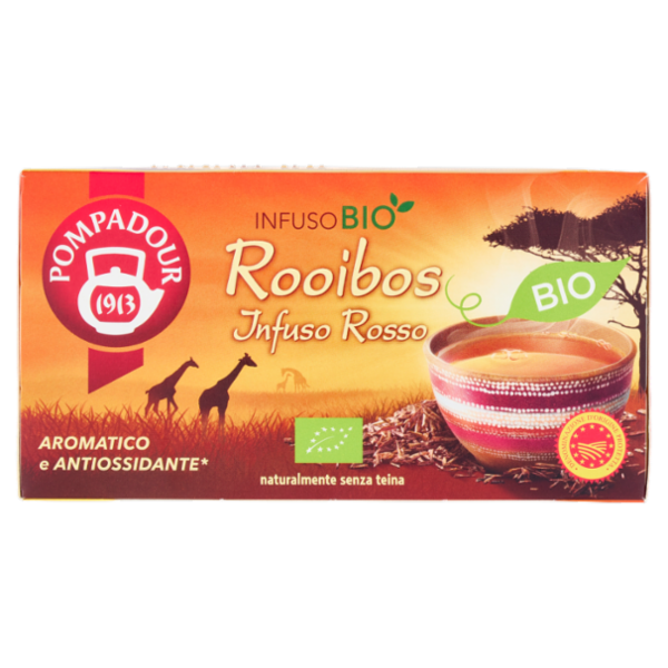 Pompadour Rooibos Infuso Rosso Bio DOP 18 x 1,75 g