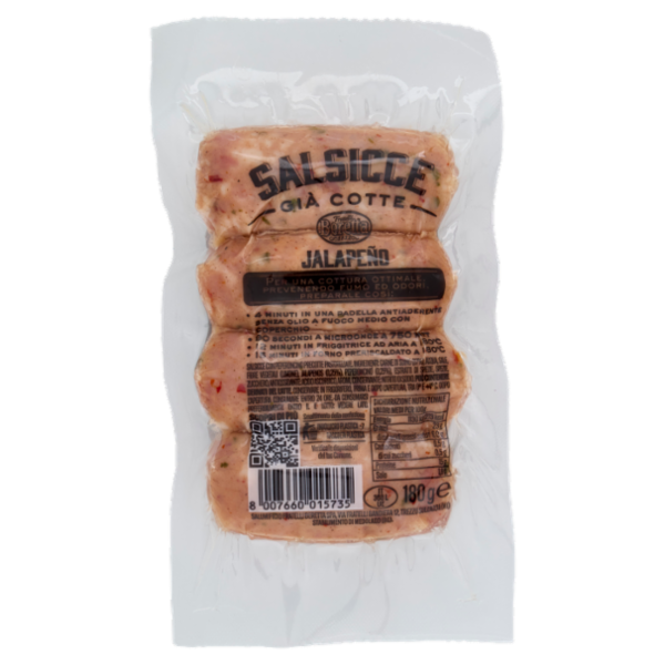Fratelli Beretta Salsicce Già Cotte Puro Suino Jalapeño 180 g