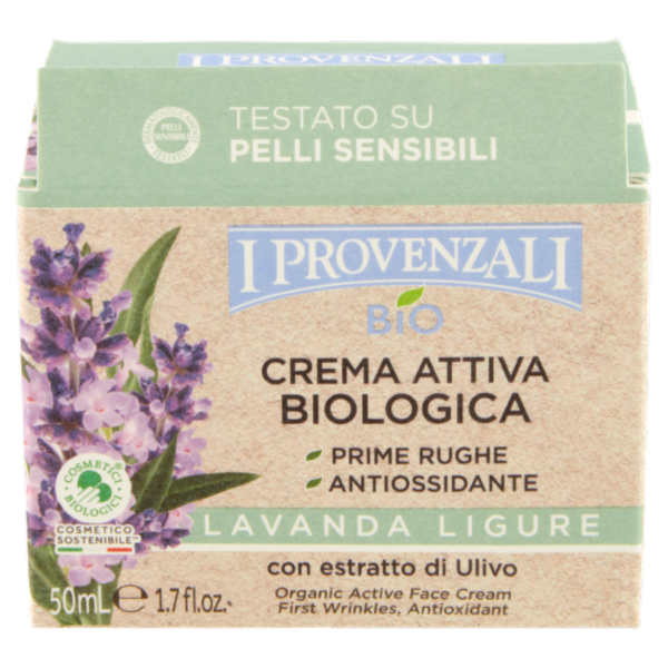 I Provenzali Bio Crema Attiva Biologica Lavanda Ligure 50 mL