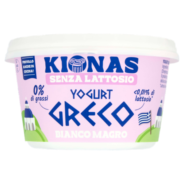 Kionas Senza Lattosio Yogurt Greco Bianco Magro 500 g