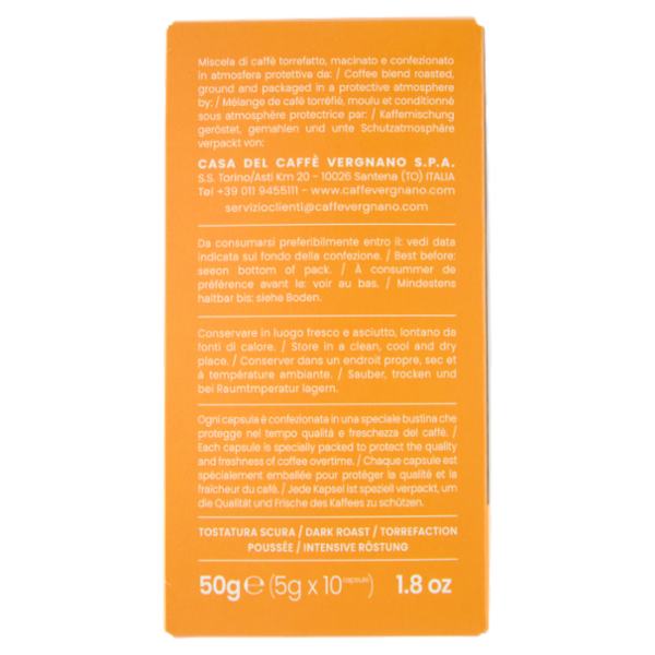 Caffè Vergnano 1882 Napoli Capsule Compatibili Nespresso* 10 x 5 g