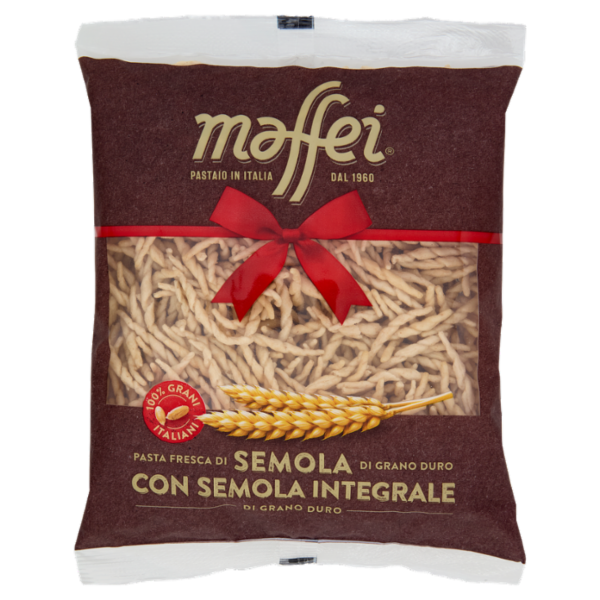maffei Pasta Fresca di Semola di Grano Duro Trofie con Semola Integrale 400 g