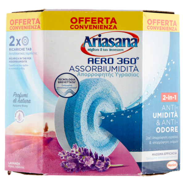 ARIASANA Aero 360 Tab Lavanda Relax bipack 2 x 450 g