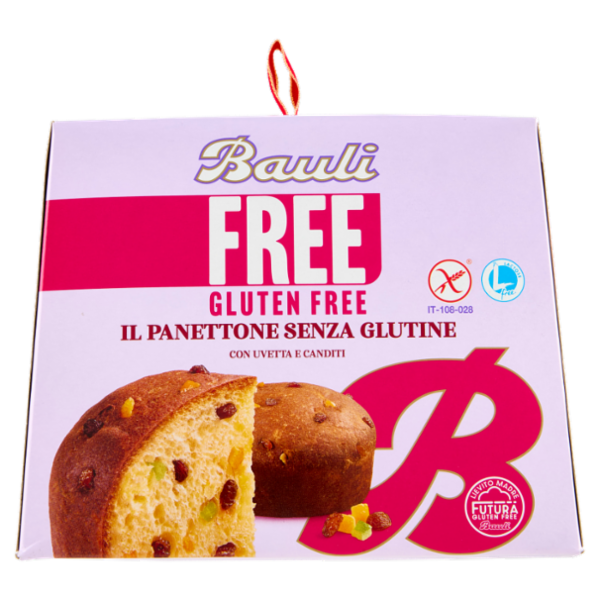 Bauli Free Gluten Free il Panettone Senza Glutine con Uvetta e Canditi 400 g