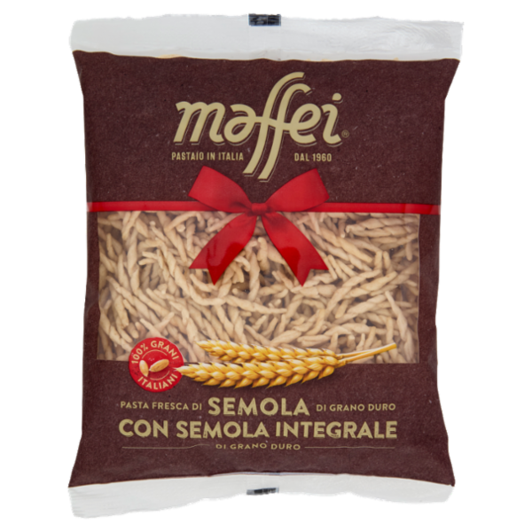 maffei Pasta Fresca di Semola di Grano Duro Trofie con Semola Integrale 400 g