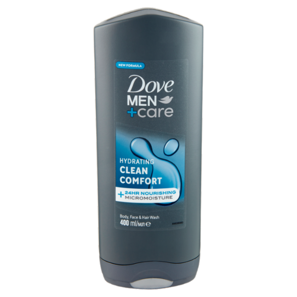 Dove Men+Care Hydrating Clean Comfort Body, Face & Hair Wash 400 ml