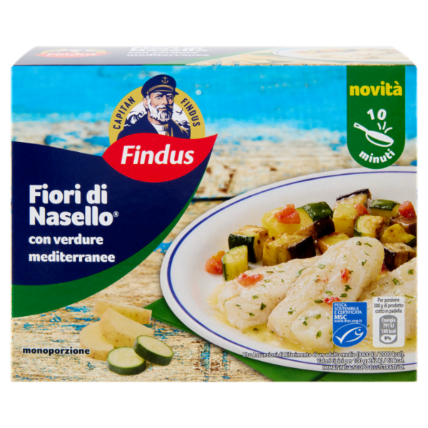 Capitan Findus Fiori Di Nasello con verdure mediterranee 300 g