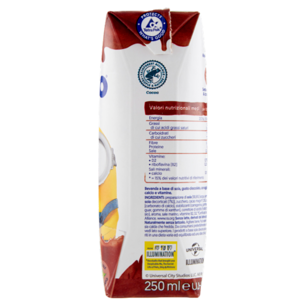 ALPRO Minions, Bevanda Vegetale, Soia Gusto Cioccolato, No Lattosio, Basso in Grassi Saturi, 250 ml