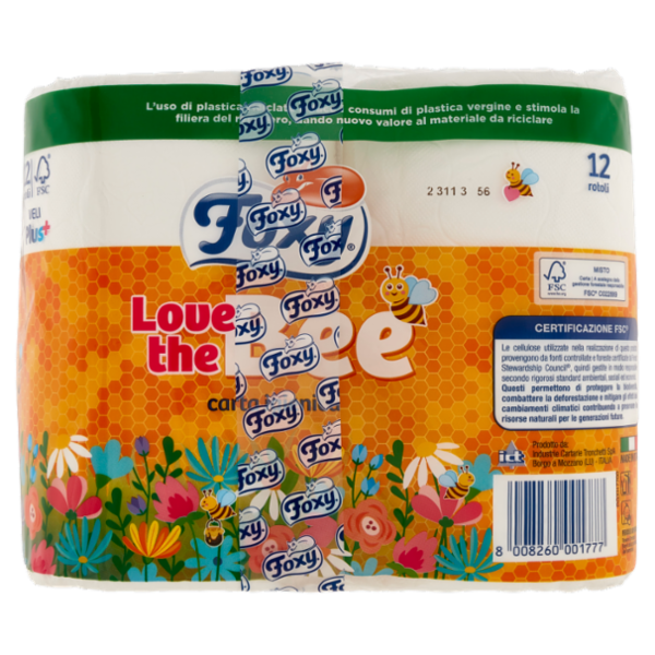 Foxy Love the Bee carta igienica 12 pz