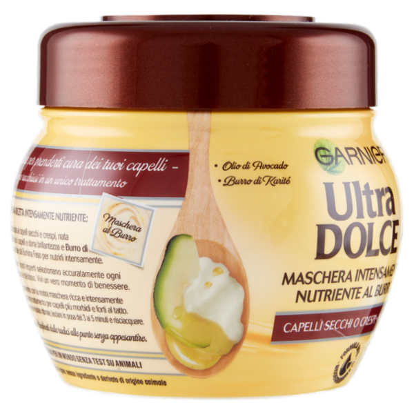 Garnier Ultra Dolce Maschera nutrizione intensa all'olio di avocado e burro di karité 300 ml
