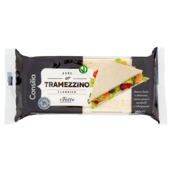 Consilia Pane per Tramezzini Bianco con Olio di Oliva 250 g