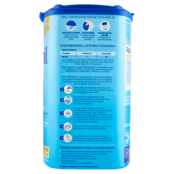APTAMIL 4 - Latte di crescita dai 24 mesi, Polvere, Supporta il Sistema Immunit con le Vit C&D, 830g