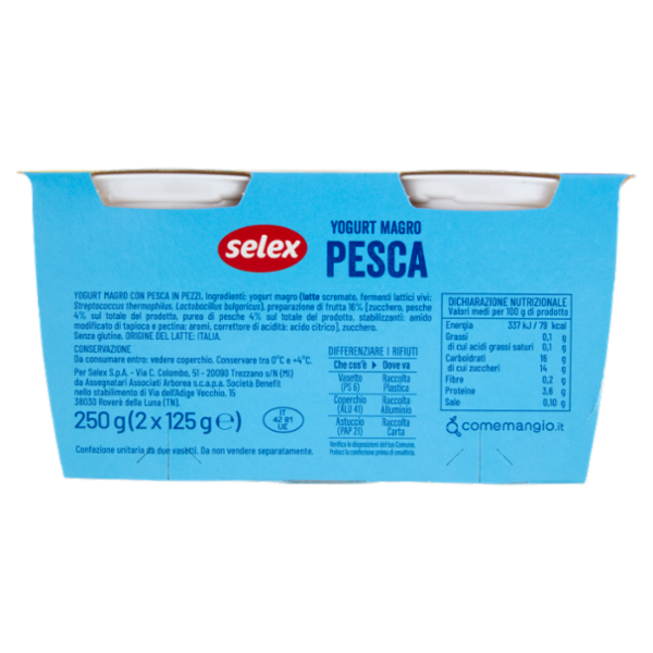Selex Yogurt Magro Pesca 2x125 g