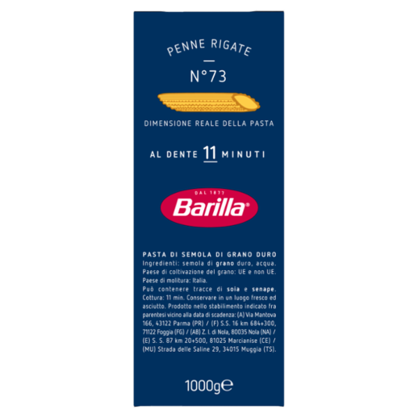 Barilla Pasta Penne Rigate n.73 1Kg