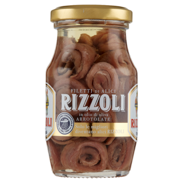 Rizzoli Filetti di Alici in olio di oliva Arrotolate 150 g