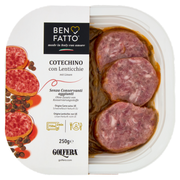 Golfera Ben Fatto Cotechino con Lenticchie 250 g