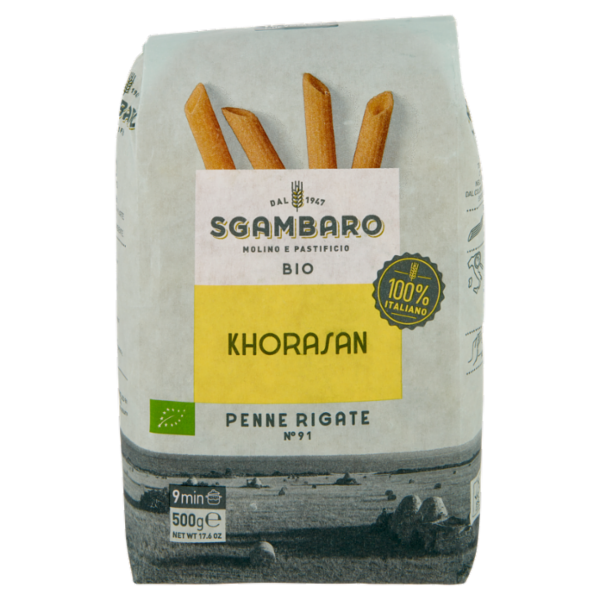 Sgambaro Bio Khorasan Penne Rigate N°91 500 g