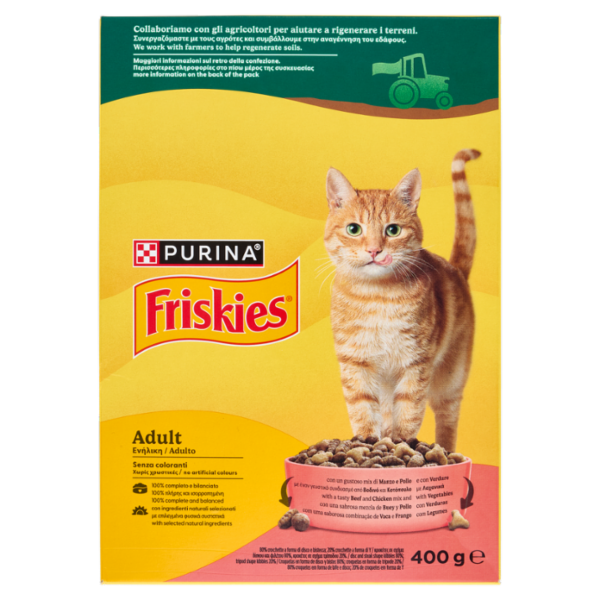 PURINA FRISKIES Adult Manzo e Pollo e con Verdure 400g