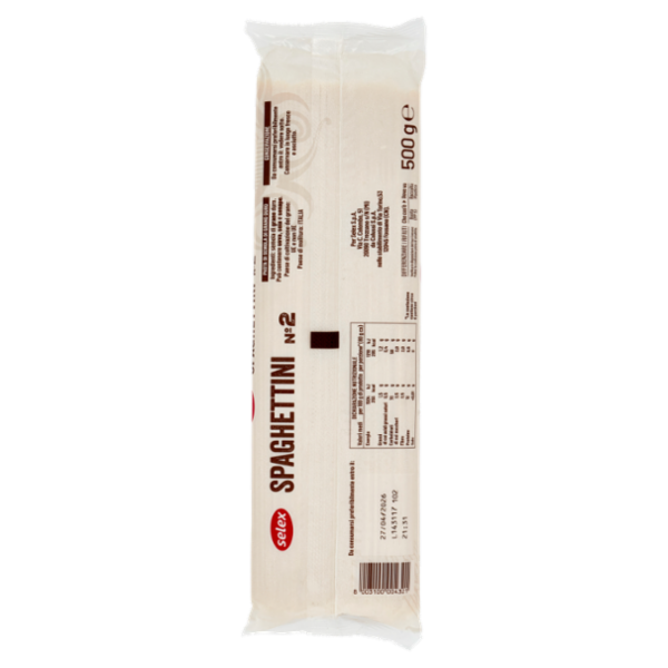 Selex Pasta di Semola Trafilata al Bronzo Spaghettini 500 g