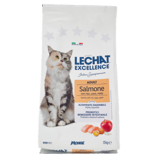 Le Chat Excellence Adult Salmone con riso, uova, mela 1,5 kg