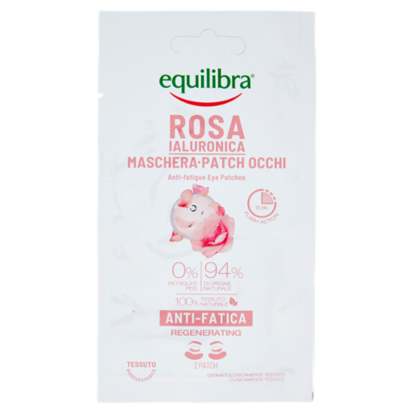 equilibra Rosa Ialuronica Maschera-Patch Occhi Anti-Fatica 2 pz