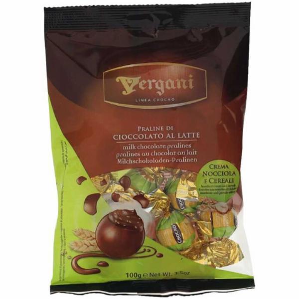 Vergani Praline al Cioccolato ripiene di Crema Nocciola e Cereali 100g